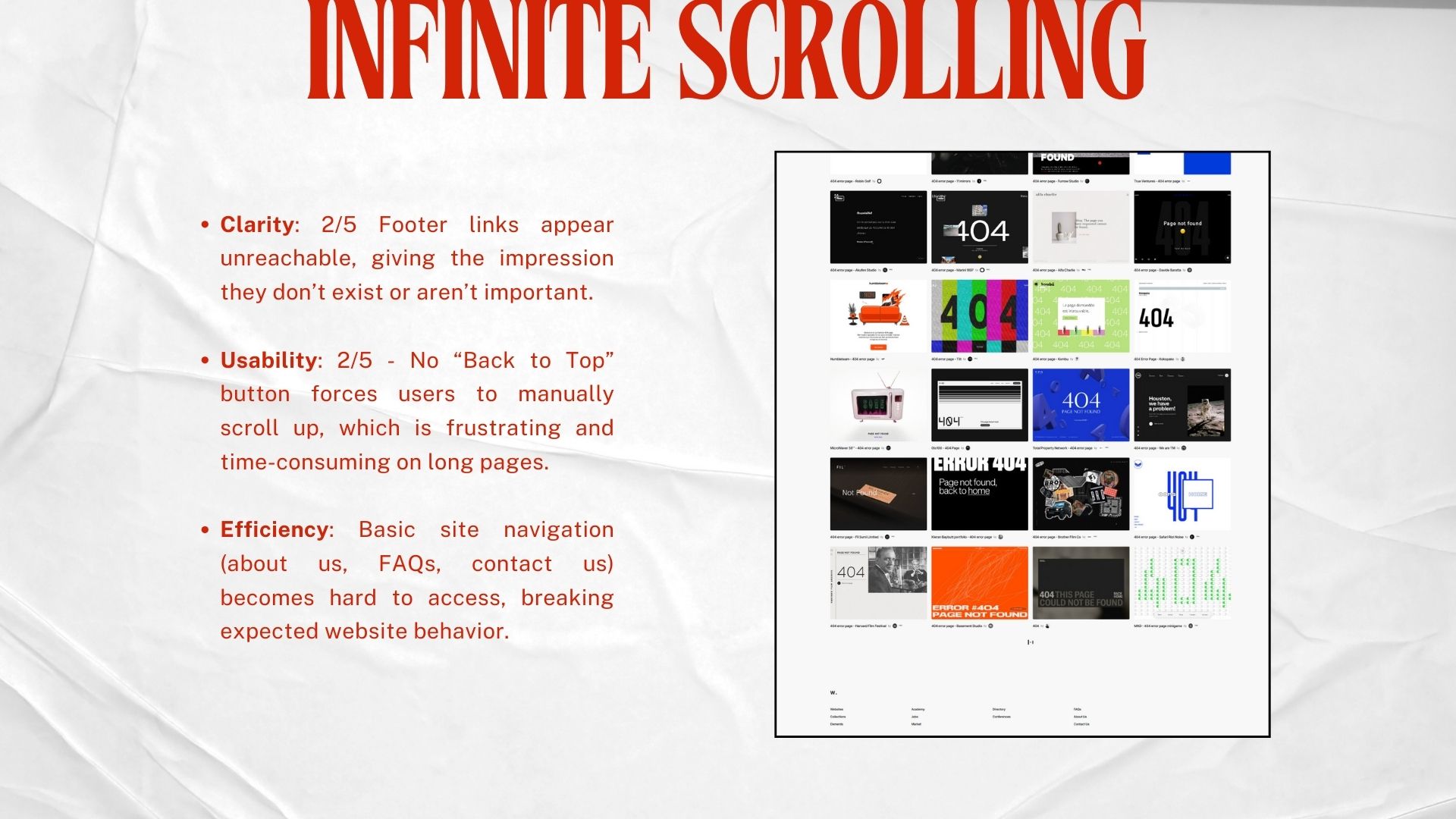 Infinite scrolling 1
