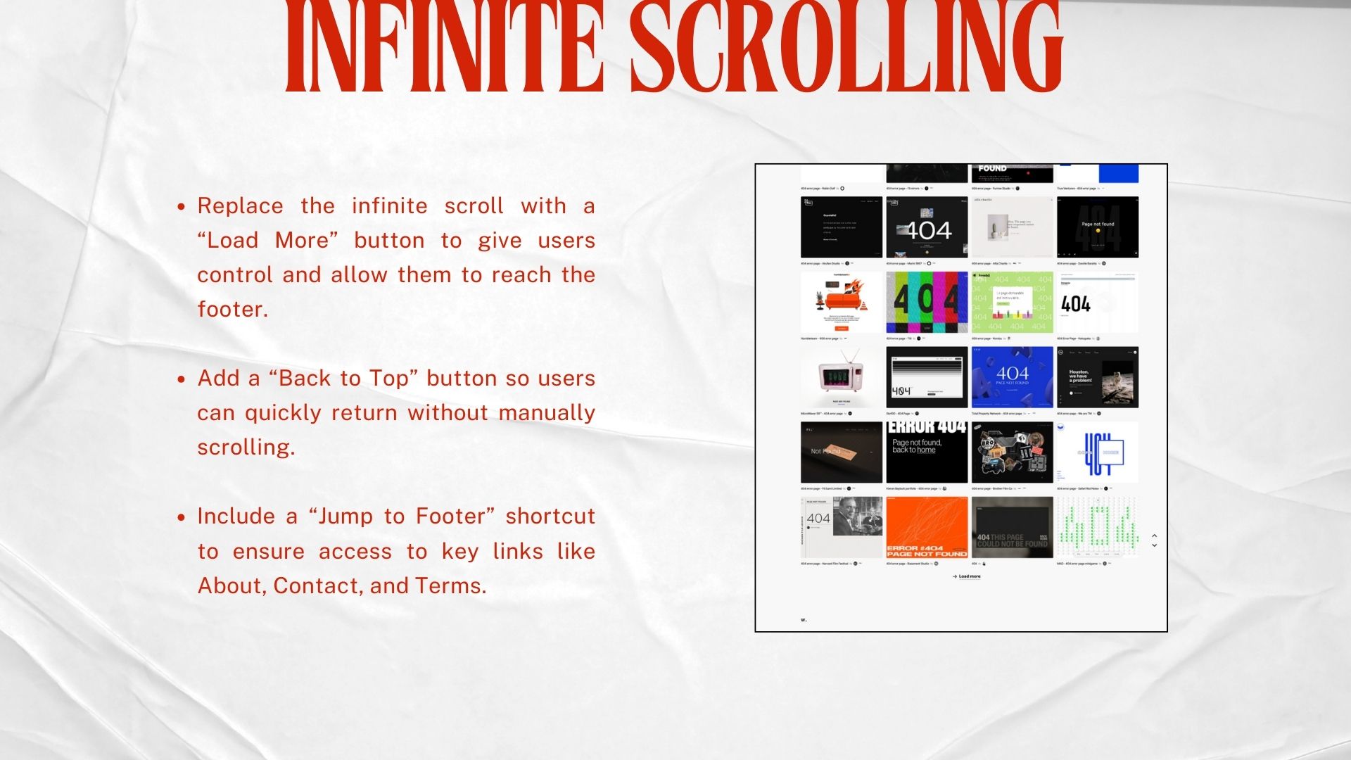 Infinite scrolling 2