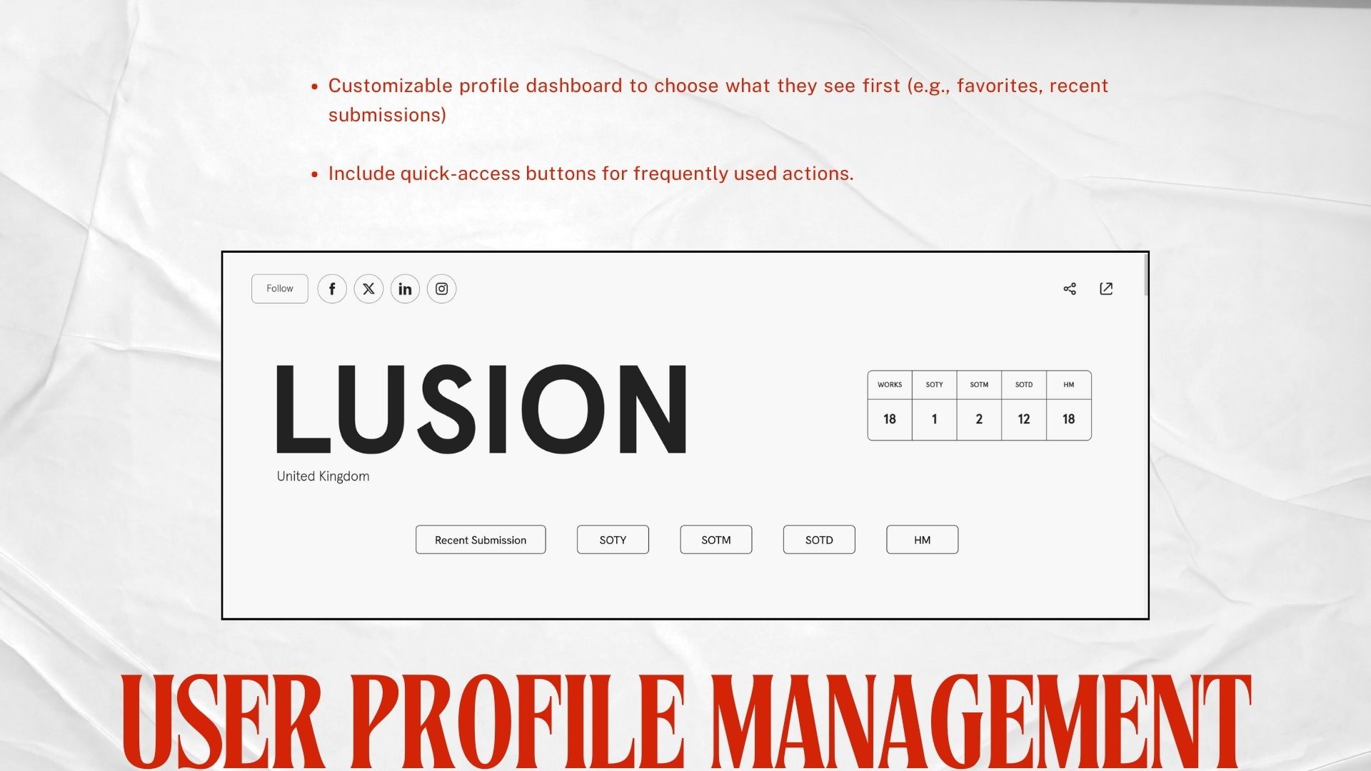User profile management 2